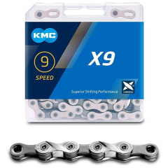 Kette 9-fach KMC X9 si/grau