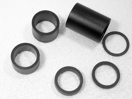Spacer schwarz-matt - 28.6x10mm